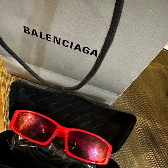 Balenciaga Red Women's Glasses - Picture 1 of 3